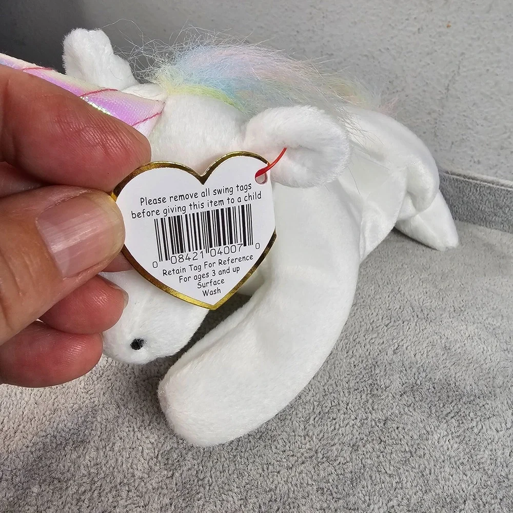 TY Beanie Baby Mystic Unicorn Iridescent Horn‎ Rainbow Fine Mane 1993 5th Gen